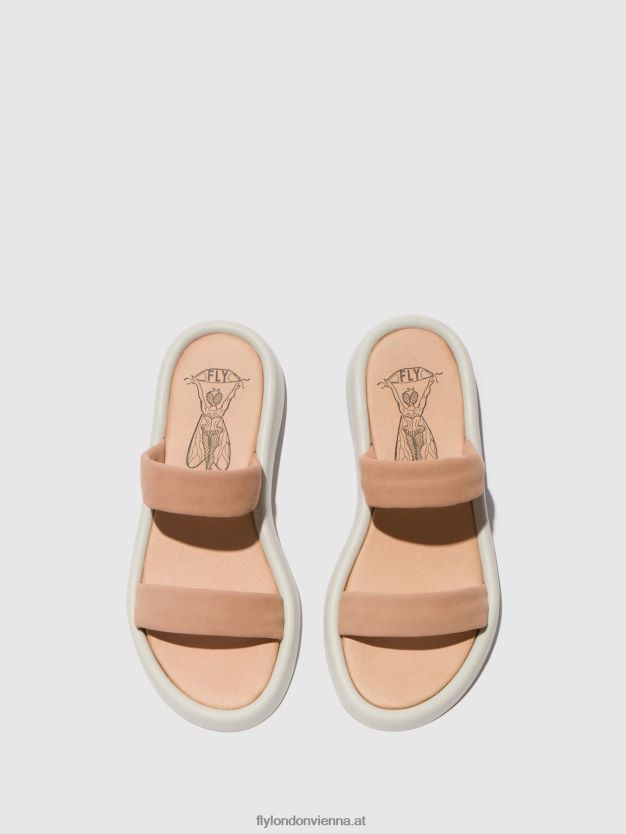 flache Sandalen taja872 Frauen Fly London ZV2XXB556 nacktes Rosa