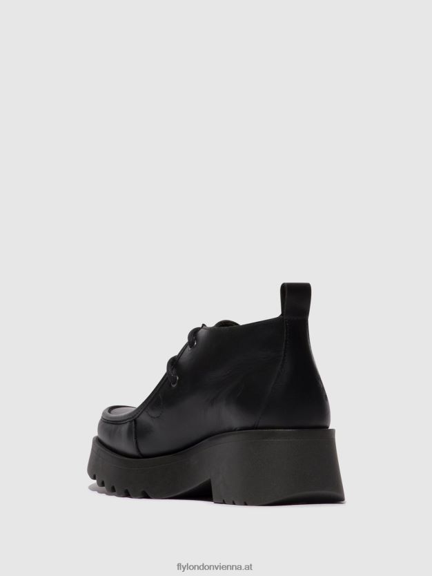 Schnürschuhe megg90 Frauen Fly London ZV2XXB680 Schwarz