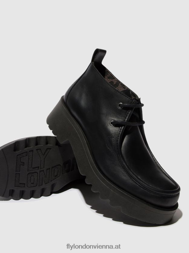 Schnürschuhe megg90 Frauen Fly London ZV2XXB680 Schwarz