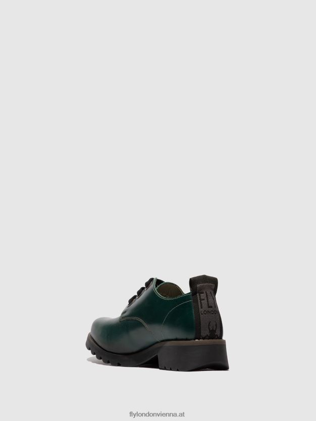 Schnürschuhe ruda538 Frauen Fly London ZV2XXB679 Kleeblattgrün