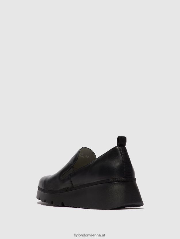 Slipper pece406 Frauen Fly London ZV2XXB664 Schwarz