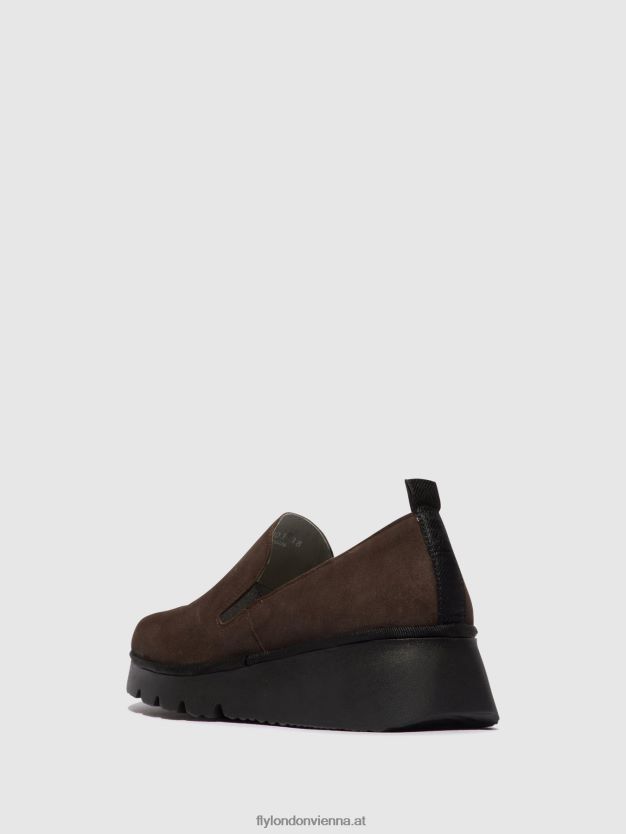 Slipper pece406 Frauen Fly London ZV2XXB667 dk. Taupe