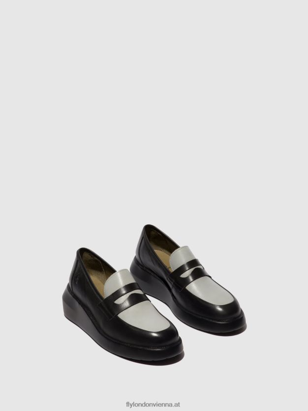 Loafer-Schuhe blar513 Frauen Fly London ZV2XXB678 schwarzgrau