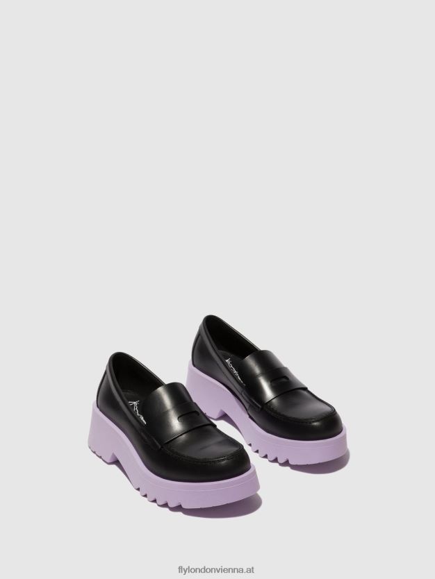 Loafer Schuhe moat948 Frauen Fly London ZV2XXB651 schwarz (violette Sohle)