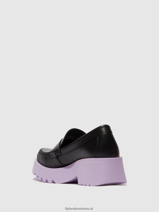 Loafer Schuhe moat948 Frauen Fly London ZV2XXB651 schwarz (violette Sohle)