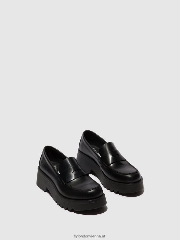 Loafer Schuhe moat948 Frauen Fly London ZV2XXB653 schwarz (schwarze Sohle)