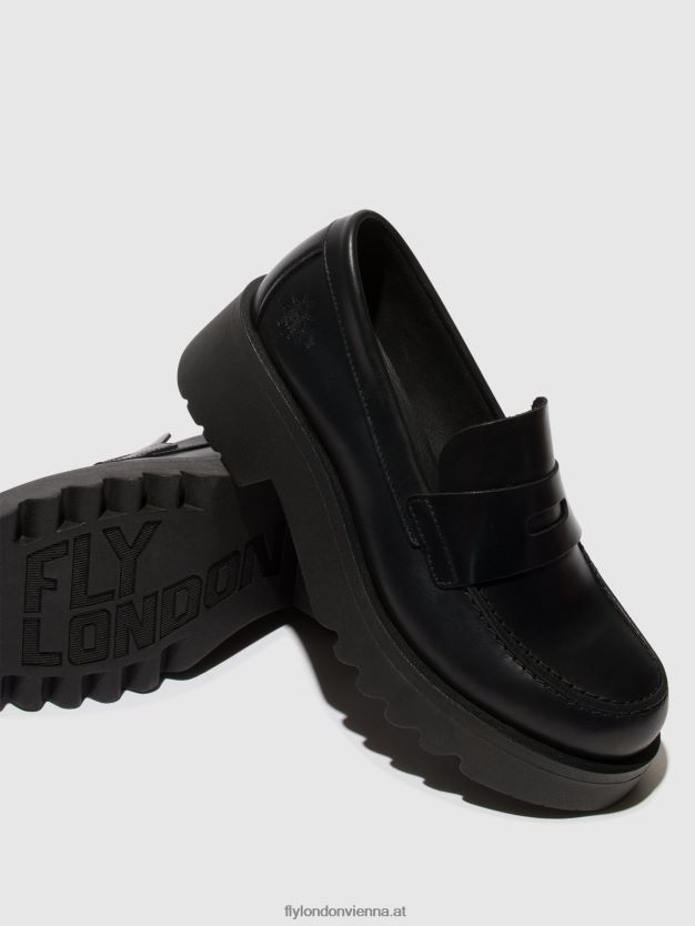 Loafer Schuhe moat948 Frauen Fly London ZV2XXB653 schwarz (schwarze Sohle)