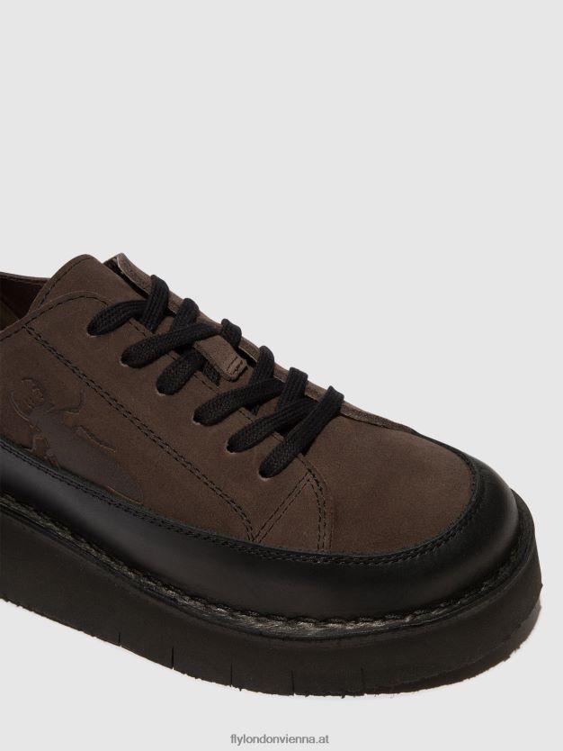 Schnürsneaker cuda099 Frauen Fly London ZV2XXB724 schwarzgrau