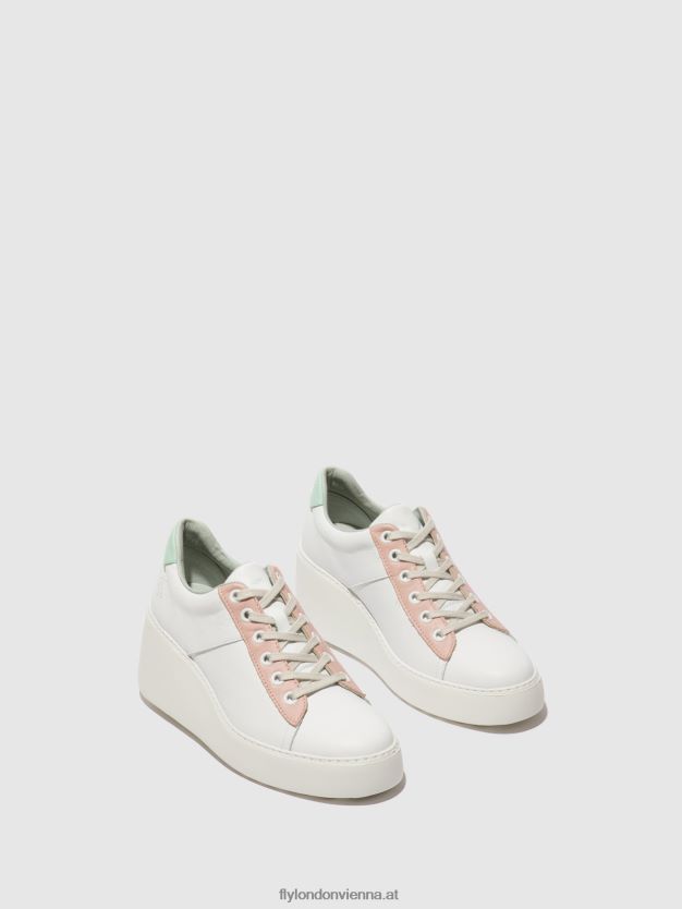Schnürsneaker delf580 Frauen Fly London ZV2XXB713 weiß/nude/mint