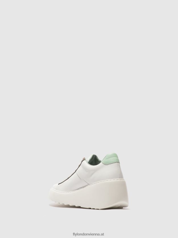 Schnürsneaker delf580 Frauen Fly London ZV2XXB722 Weiß/Bronzegraphit/Mint