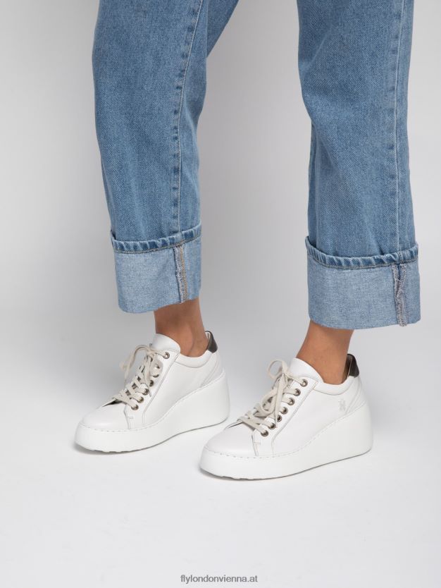 Schnürsneaker dile450 Frauen Fly London ZV2XXB768 Brito weiß