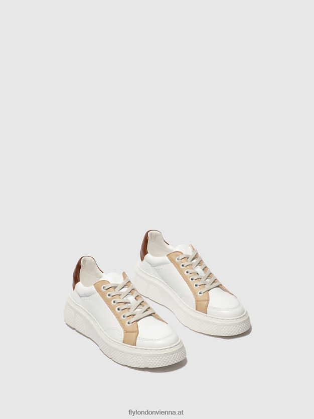 Schnürsneaker emmy510 Frauen Fly London ZV2XXB757 weiß/beige/cognac
