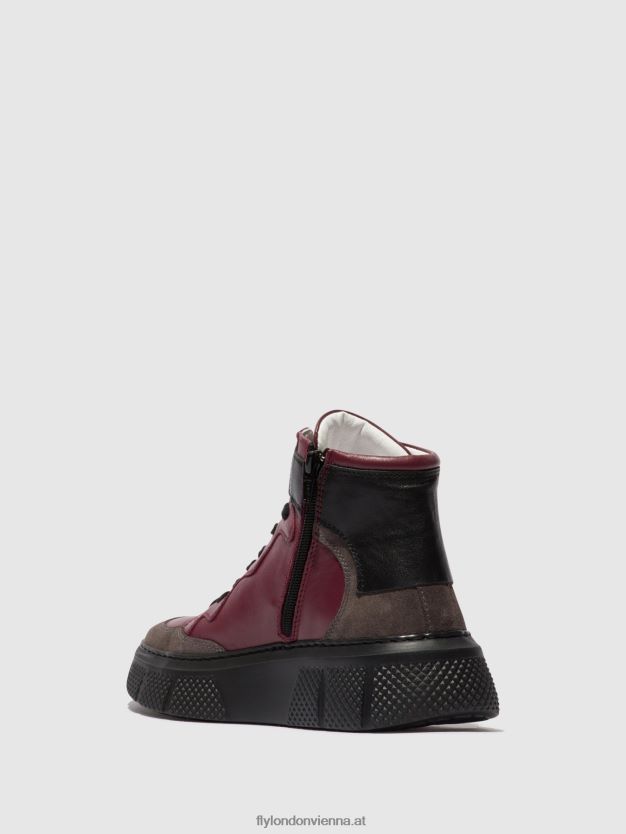 Schnürsneaker eppe531 Frauen Fly London ZV2XXB734 grau/wein/schwarz