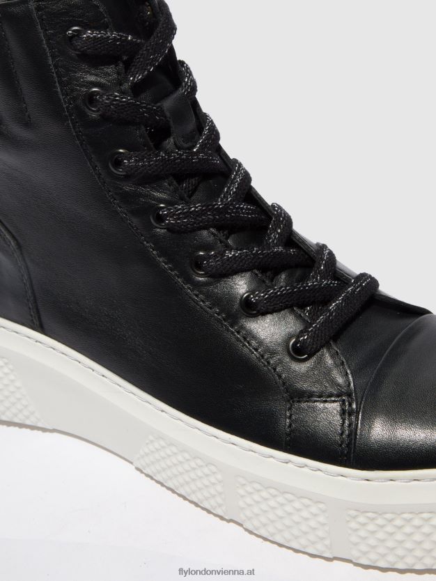 Schnürsneaker erby484 Frauen Fly London ZV2XXB764 Dublin Black (weiße Sohle)