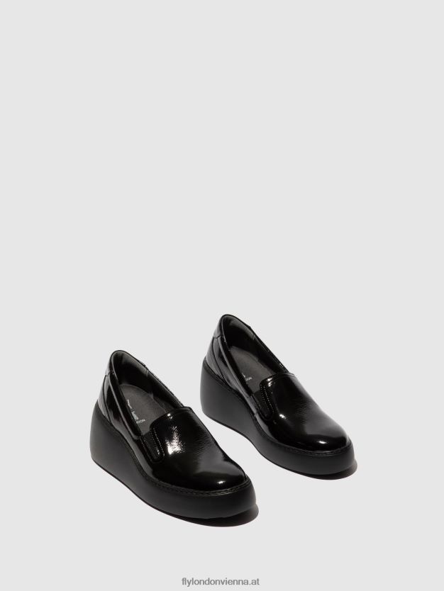 Slip-on-Sneaker deca459 Frauen Fly London ZV2XXB746 Schwarz