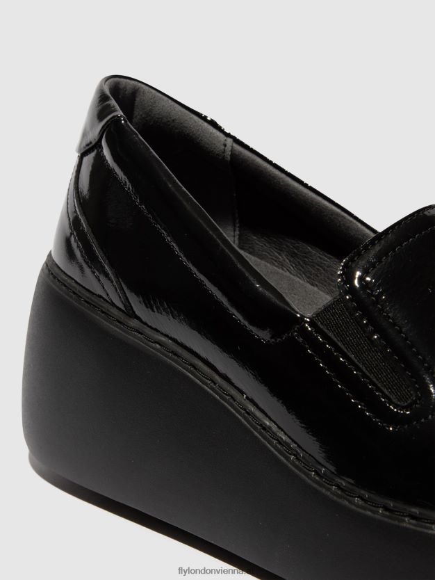 Slip-on-Sneaker deca459 Frauen Fly London ZV2XXB746 Schwarz