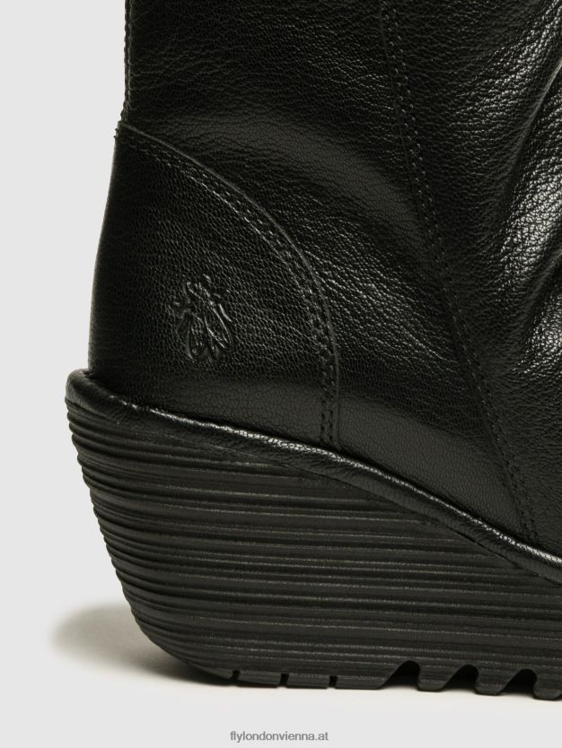 kniehohe Stiefel yust Frauen Fly London ZV2XXB355 Schwarz