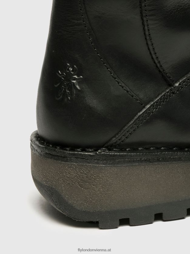Schnallenstiefel me Frauen Fly London ZV2XXB344 Schwarz