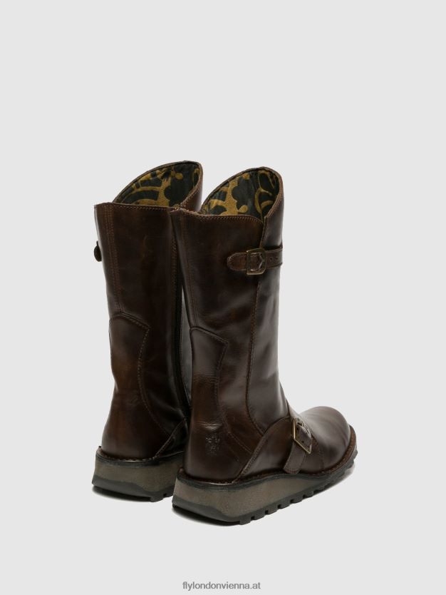 Schnallenstiefel mes dk Frauen Fly London ZV2XXB343 braun