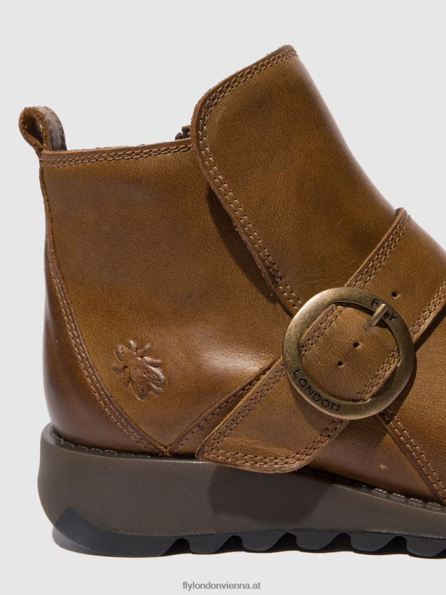 Schnallenstiefel sias812 Frauen Fly London ZV2XXB335 Teppich Kamel