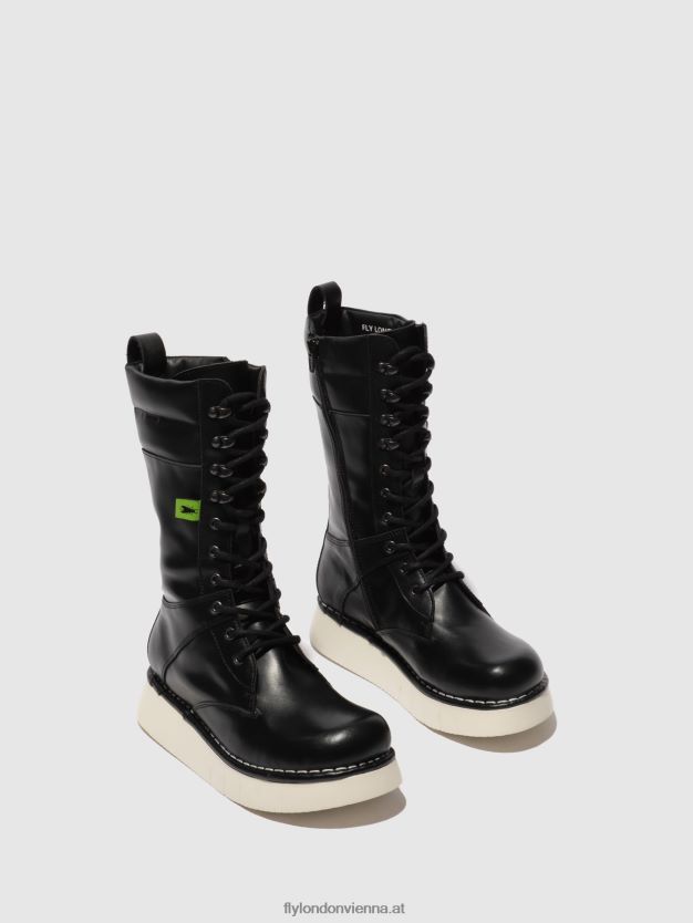 Schnürstiefel ieva245 Frauen Fly London ZV2XXB313 Tunderschwarz