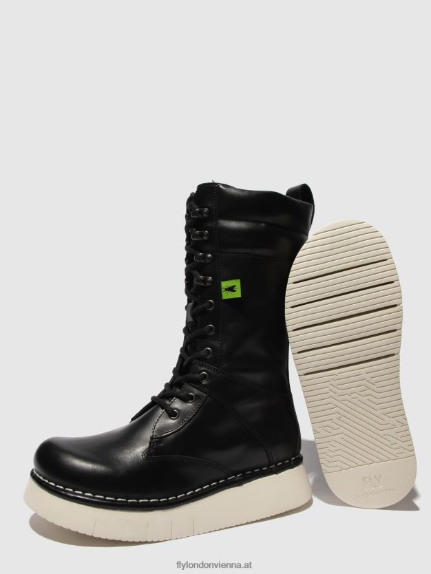 Schnürstiefel ieva245 Frauen Fly London ZV2XXB313 Tunderschwarz