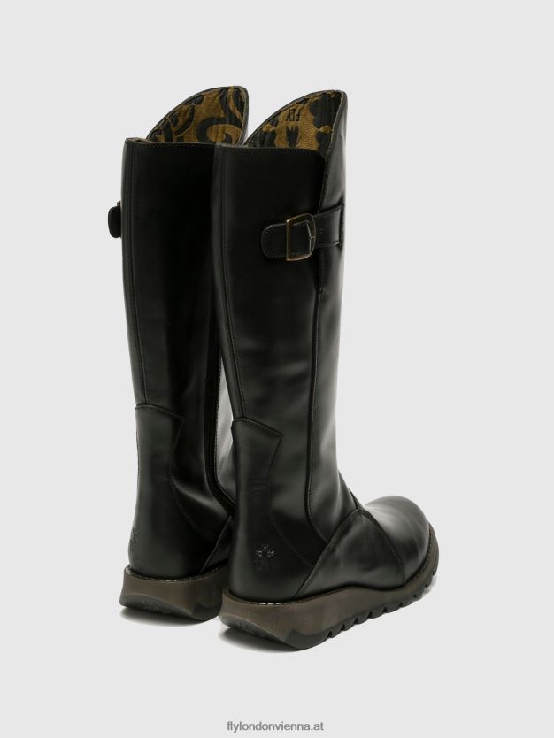 Stiefel mit Reißverschluss Mol 2 Frauen Fly London ZV2XXB353 Schwarz