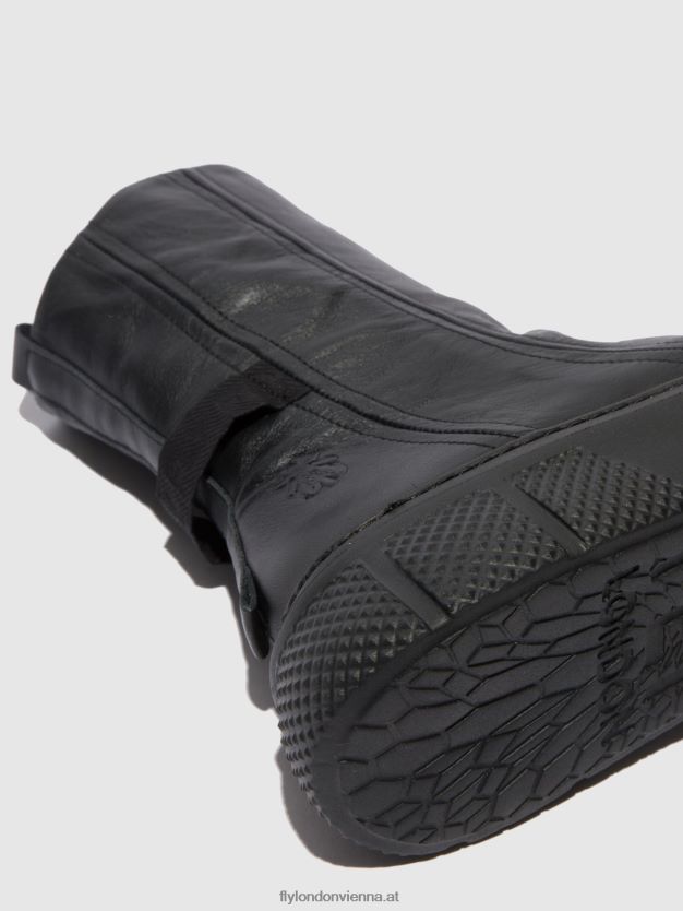 Stiefel mit Reißverschluss esen485 Frauen Fly London ZV2XXB325 Dublin Black (schwarze Sohle)