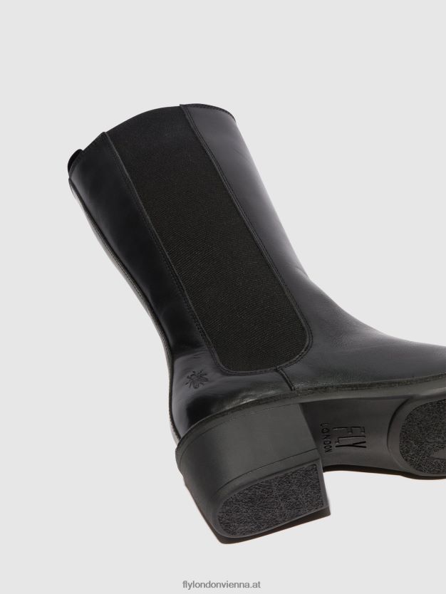 Stiefel mit Reißverschluss mada081 Frauen Fly London ZV2XXB307 Schwarz