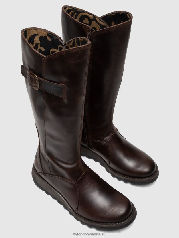 Stiefel mit Reißverschluss, mol 2 dk Frauen Fly London ZV2XXB342 braun