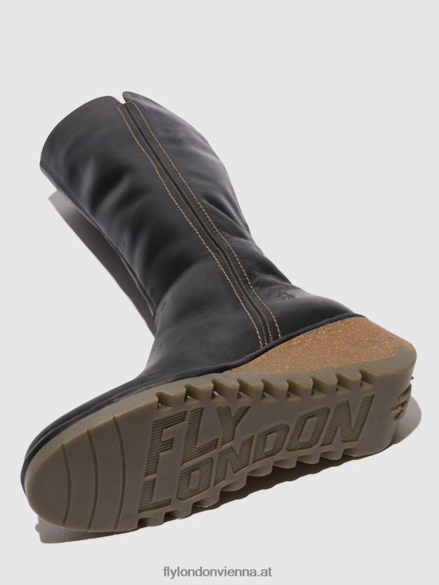 Stiefel mit Reißverschluss nary328 Frauen Fly London ZV2XXB287 Schwarz