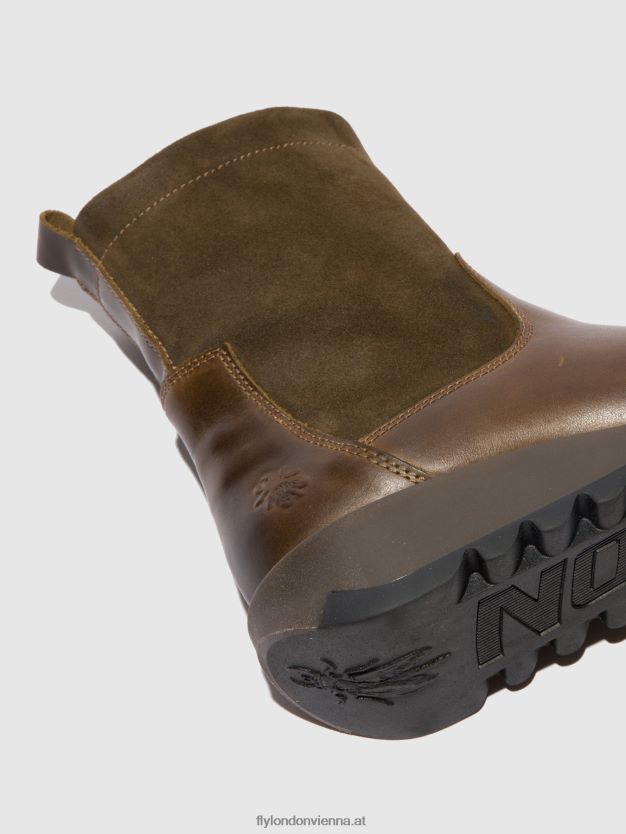 Stiefel mit Reißverschluss sauk794 Frauen Fly London ZV2XXB318 Teppich/Ölsuede-Oliv/Schlamm