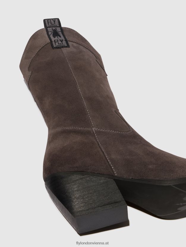 Stiefel mit Reißverschluss teke906 Frauen Fly London ZV2XXB294 grau