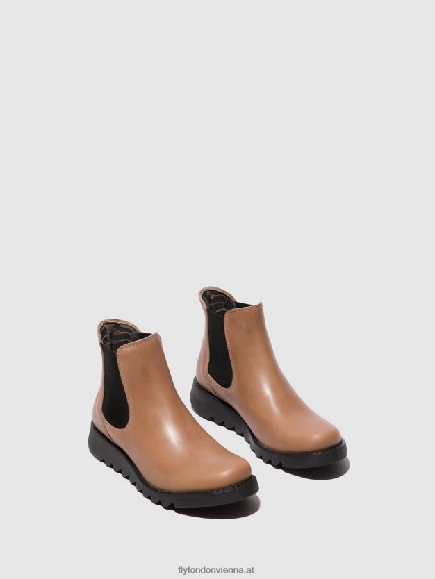 Chelsea-Stiefeletten Frauen Fly London ZV2XXB117 Salv Rose (schwarzes Gummiband)