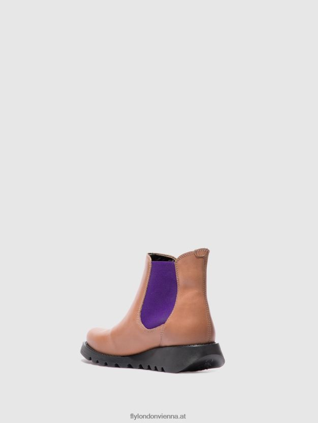 Chelsea-Stiefeletten Frauen Fly London ZV2XXB177 Salv Teppich Rose (violett elastisch)