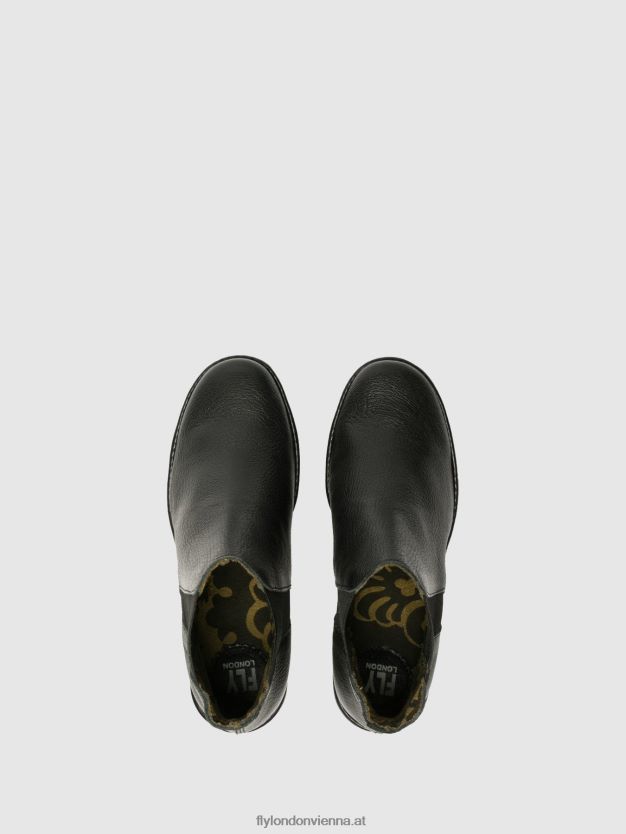 Chelsea-Stiefeletten Yoss Frauen Fly London ZV2XXB281 Schwarz