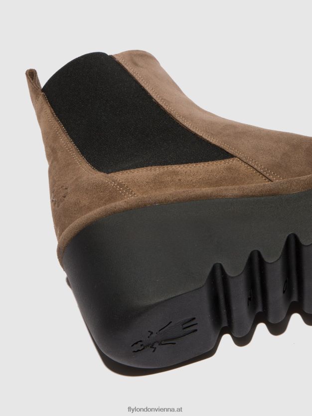 Chelsea-Stiefeletten bagu233 Frauen Fly London ZV2XXB231 Ölsuede Taupe