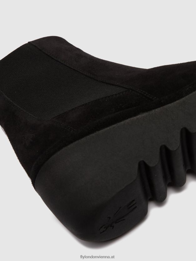 Chelsea-Stiefeletten bagu233 Frauen Fly London ZV2XXB261 Ölsuede schwarz
