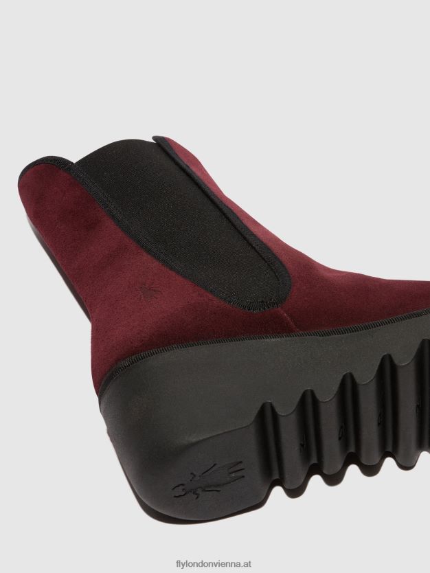 Chelsea-Stiefeletten byro395 Frauen Fly London ZV2XXB142 Wein