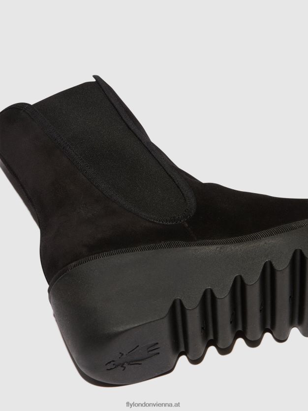 Chelsea-Stiefeletten byro395 Frauen Fly London ZV2XXB145 Schwarz