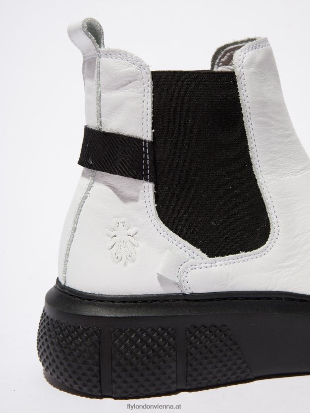Chelsea-Stiefeletten ebbe479 Frauen Fly London ZV2XXB169 Dublin White (schwarze Sohle)