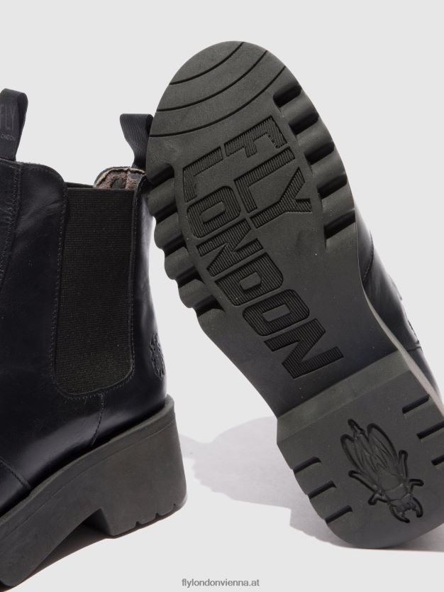 Chelsea-Stiefeletten medi789 Frauen Fly London ZV2XXB221 Teppich schwarz