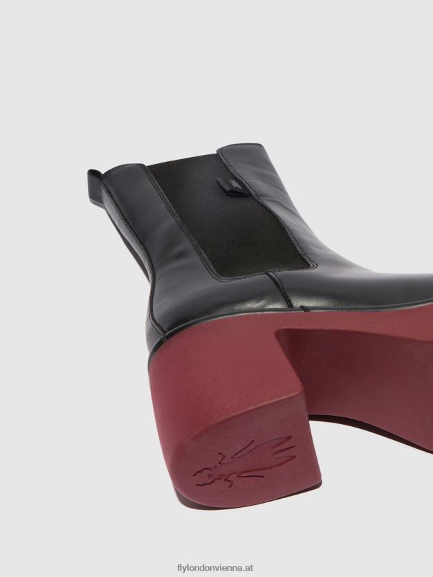 Chelsea-Stiefeletten moya25 Frauen Fly London ZV2XXB129 schwarz (Weinsohle)