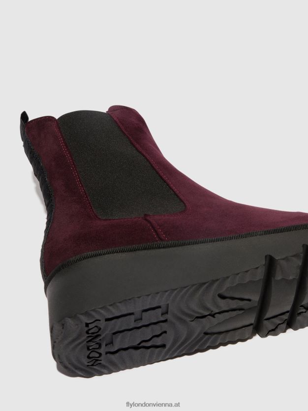 Chelsea-Stiefeletten paty405 Frauen Fly London ZV2XXB128 Wein