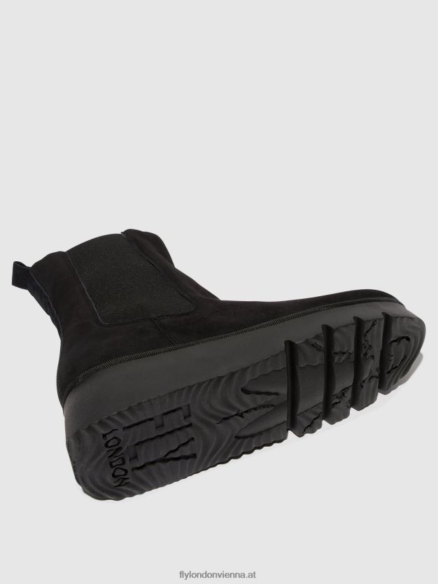 Chelsea-Stiefeletten paty405 Frauen Fly London ZV2XXB6 Wildleder schwarz