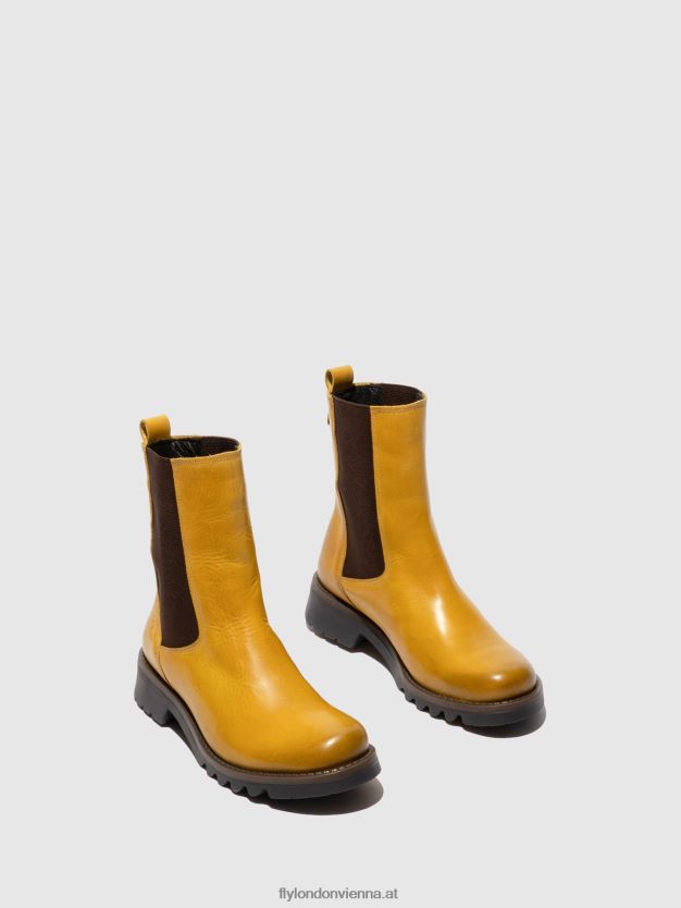 Chelsea-Stiefeletten rein795 Frauen Fly London ZV2XXB219 Teppichsenf