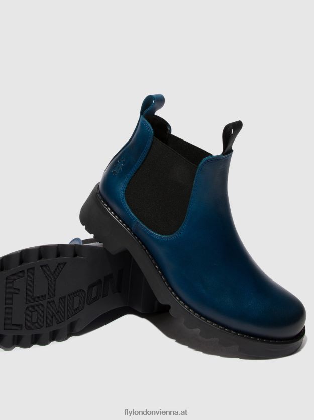 Chelsea-Stiefeletten rika894 Frauen Fly London ZV2XXB123 Königsblau (schwarze Sohle)
