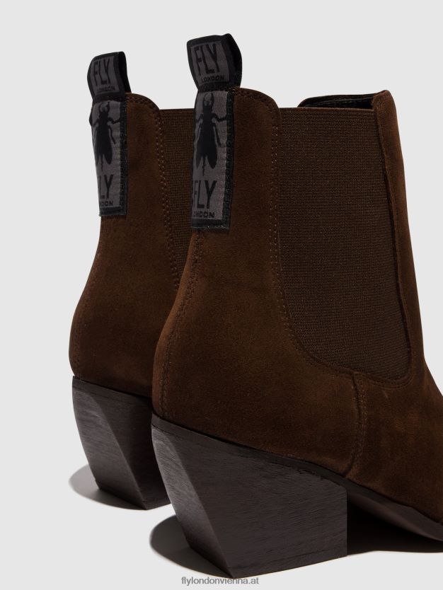 Chelsea-Stiefeletten torm911 Frauen Fly London ZV2XXB114 Schokolade