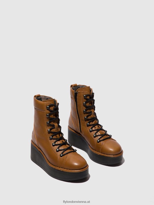 Schnürstiefeletten hand247 Frauen Fly London ZV2XXB103 cuoio