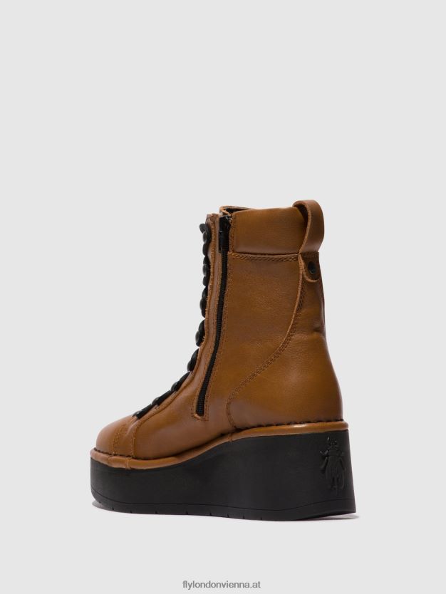 Schnürstiefeletten hand247 Frauen Fly London ZV2XXB103 cuoio